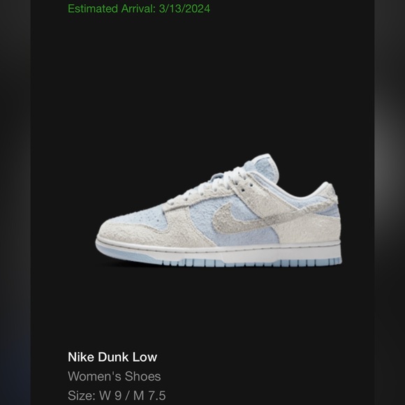 Nike Dunk Low - Photon Dust/Light Armory Blue/Light Smokey Grey W-9 M-7.5 - Picture 2 of 9
